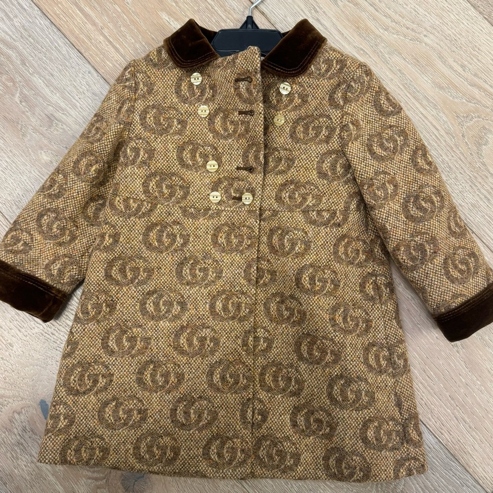 Gucci Kids Brown Monogram Coat